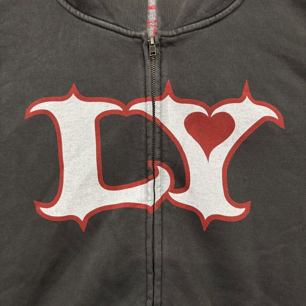 Lola Young Logo Heart Oversized Zip-Up Hoodie Size Small - Picture 2 of 4